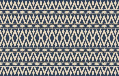 Geometrik etnik oryantal ikat kusursuz desenli renk doğulu. Aztek süsü izi. Arkaplan, perde, halı, duvar kağıdı, giysi, ambalaj, Batik, vektör illüstrasyonu için tasarım.