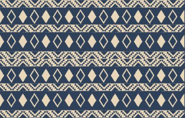 Geometrik etnik oryantal ikat kusursuz desenli renk doğulu. Aztek süsü izi. Arkaplan, perde, halı, duvar kağıdı, giysi, ambalaj, Batik, vektör illüstrasyonu için tasarım.