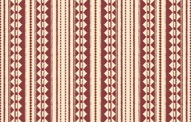 Geometrik etnik oryantal ikat kusursuz desenli renk doğulu. Aztek süsü izi. Arkaplan, perde, halı, duvar kağıdı, giysi, ambalaj, Batik, vektör illüstrasyonu için tasarım.