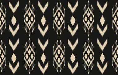 Geometrik etnik oryantal ikat kusursuz desenli renk doğulu. Aztek süsü izi. Arkaplan, perde, halı, duvar kağıdı, giysi, ambalaj, Batik, vektör illüstrasyonu için tasarım.