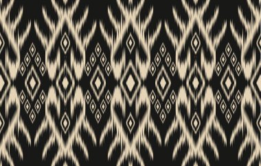 Geometrik etnik oryantal ikat kusursuz desenli renk doğulu. Aztek süsü izi. Arkaplan, perde, halı, duvar kağıdı, giysi, ambalaj, Batik, vektör illüstrasyonu için tasarım.