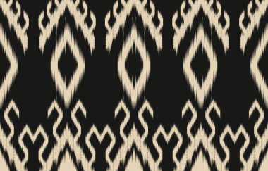 Geometrik etnik oryantal ikat kusursuz desenli renk doğulu. Aztek süsü izi. Arkaplan, perde, halı, duvar kağıdı, giysi, ambalaj, Batik, vektör illüstrasyonu için tasarım.