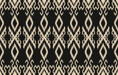 Geometrik etnik oryantal ikat kusursuz desenli renk doğulu. Aztek süsü izi. Arkaplan, perde, halı, duvar kağıdı, giysi, ambalaj, Batik, vektör illüstrasyonu için tasarım.