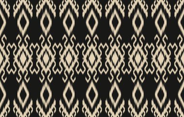 Geometrik etnik oryantal ikat kusursuz desenli renk doğulu. Aztek süsü izi. Arkaplan, perde, halı, duvar kağıdı, giysi, ambalaj, Batik, vektör illüstrasyonu için tasarım.