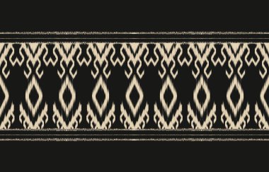 Geometrik etnik oryantal ikat kusursuz desenli renk doğulu. Aztek süsü izi. Arkaplan, perde, halı, duvar kağıdı, giysi, ambalaj, Batik, vektör illüstrasyonu için tasarım.