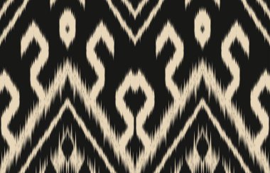 Geometrik etnik oryantal ikat kusursuz desenli renk doğulu. Aztek süsü izi. Arkaplan, perde, halı, duvar kağıdı, giysi, ambalaj, Batik, vektör illüstrasyonu için tasarım.
