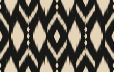 Geometrik etnik oryantal ikat kusursuz desenli renk doğulu. Aztek süsü izi. Arkaplan, perde, halı, duvar kağıdı, giysi, ambalaj, Batik, vektör illüstrasyonu için tasarım.