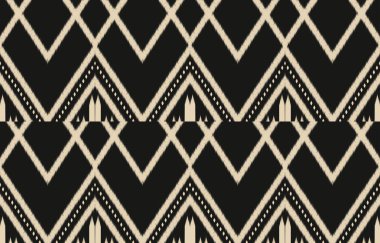 Geometrik etnik oryantal ikat kusursuz desenli renk doğulu. Aztek süsü izi. Arkaplan, perde, halı, duvar kağıdı, giysi, ambalaj, Batik, vektör illüstrasyonu için tasarım.