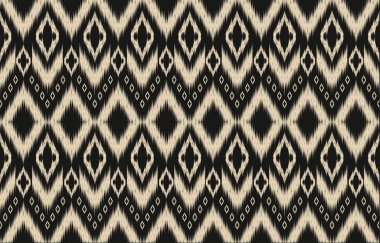 Geometrik etnik oryantal ikat kusursuz desenli renk doğulu. Aztek süsü izi. Arkaplan, perde, halı, duvar kağıdı, giysi, ambalaj, Batik, vektör illüstrasyonu için tasarım.