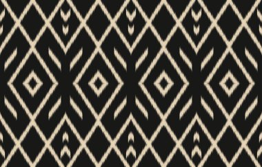 Geometrik etnik oryantal ikat kusursuz desenli renk doğulu. Aztek süsü izi. Arkaplan, perde, halı, duvar kağıdı, giysi, ambalaj, Batik, vektör illüstrasyonu için tasarım.