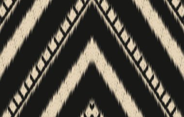 Geometrik etnik oryantal ikat kusursuz desenli renk doğulu. Aztek süsü izi. Arkaplan, perde, halı, duvar kağıdı, giysi, ambalaj, Batik, vektör illüstrasyonu için tasarım.