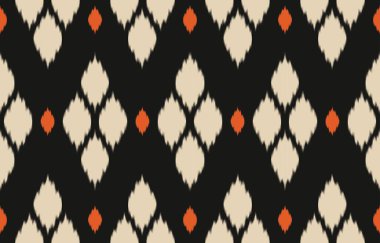 Geometrik etnik oryantal ikat kusursuz desenli renk doğulu. Aztek süsü izi. Arkaplan, perde, halı, duvar kağıdı, giysi, ambalaj, Batik, vektör illüstrasyonu için tasarım.
