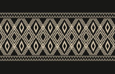 Geometrik etnik oryantal ikat kusursuz desenli renk doğulu. Aztek süsü izi. Arkaplan, perde, halı, duvar kağıdı, giysi, ambalaj, Batik, vektör illüstrasyonu için tasarım.