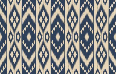Geometrik etnik oryantal ikat kusursuz desenli renk doğulu. Aztek süsü izi. Arkaplan, perde, halı, duvar kağıdı, giysi, ambalaj, Batik, vektör illüstrasyonu için tasarım.