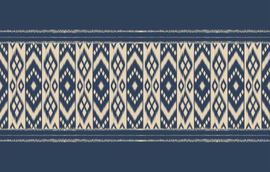 Geometrik etnik oryantal ikat kusursuz desenli renk doğulu. Aztek süsü izi. Arkaplan, perde, halı, duvar kağıdı, giysi, ambalaj, Batik, vektör illüstrasyonu için tasarım.