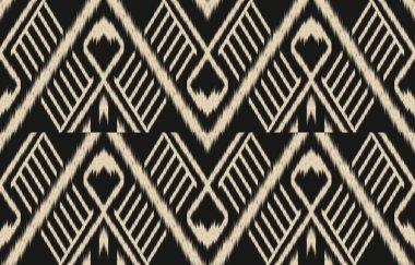 Geometrik etnik oryantal ikat kusursuz desenli renk doğulu. Aztek süsü izi. Arkaplan, perde, halı, duvar kağıdı, giysi, ambalaj, Batik, vektör illüstrasyonu için tasarım.