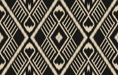 Geometrik etnik oryantal ikat kusursuz desenli renk doğulu. Aztek süsü izi. Arkaplan, perde, halı, duvar kağıdı, giysi, ambalaj, Batik, vektör illüstrasyonu için tasarım.