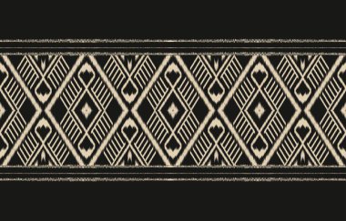 Geometrik etnik oryantal ikat kusursuz desenli renk doğulu. Aztek süsü izi. Arkaplan, perde, halı, duvar kağıdı, giysi, ambalaj, Batik, vektör illüstrasyonu için tasarım.