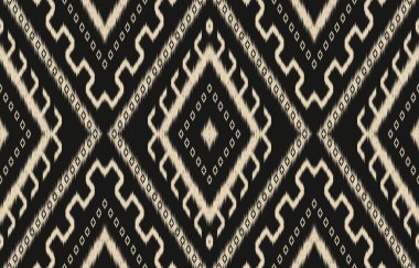 Geometrik etnik oryantal ikat kusursuz desenli renk doğulu. Aztek süsü izi. Arkaplan, perde, halı, duvar kağıdı, giysi, ambalaj, Batik, vektör illüstrasyonu için tasarım.