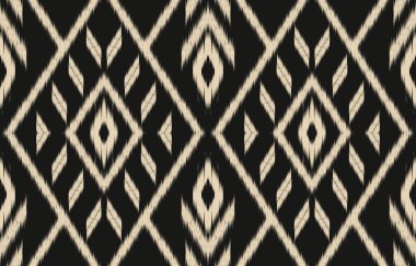 Geometrik etnik oryantal ikat kusursuz desenli renk doğulu. Aztek süsü izi. Arkaplan, perde, halı, duvar kağıdı, giysi, ambalaj, Batik, vektör illüstrasyonu için tasarım.