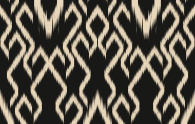Geometrik etnik oryantal ikat kusursuz desenli renk doğulu. Aztek süsü izi. Arkaplan, perde, halı, duvar kağıdı, giysi, ambalaj, Batik, vektör illüstrasyonu için tasarım.