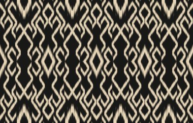 Geometrik etnik oryantal ikat kusursuz desenli renk doğulu. Aztek süsü izi. Arkaplan, perde, halı, duvar kağıdı, giysi, ambalaj, Batik, vektör illüstrasyonu için tasarım.