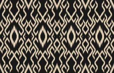 Geometrik etnik oryantal ikat kusursuz desenli renk doğulu. Aztek süsü izi. Arkaplan, perde, halı, duvar kağıdı, giysi, ambalaj, Batik, vektör illüstrasyonu için tasarım.