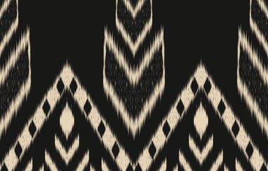 Geometrik etnik oryantal ikat kusursuz desenli renk doğulu. Aztek süsü izi. Arkaplan, perde, halı, duvar kağıdı, giysi, ambalaj, Batik, vektör illüstrasyonu için tasarım.