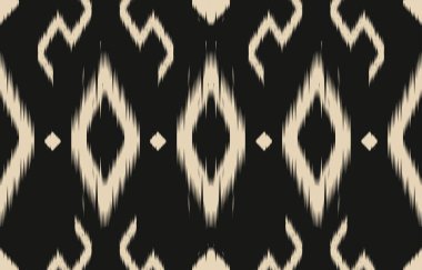 Geometrik etnik oryantal ikat kusursuz desenli renk doğulu. Aztek süsü izi. Arkaplan, perde, halı, duvar kağıdı, giysi, ambalaj, Batik, vektör illüstrasyonu için tasarım.