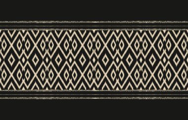 Geometrik etnik oryantal ikat kusursuz desenli renk doğulu. Aztek süsü izi. Arkaplan, perde, halı, duvar kağıdı, giysi, ambalaj, Batik, vektör illüstrasyonu için tasarım.