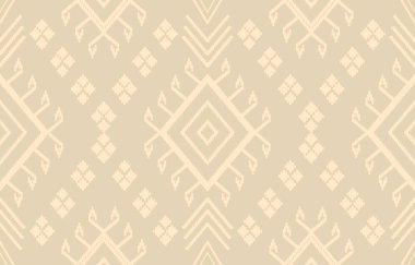 Geometrik etnik oryantal ikat kusursuz desenli renk doğulu. Aztek süsü izi. Arkaplan, perde, halı, duvar kağıdı, giysi, ambalaj, Batik, vektör illüstrasyonu için tasarım.