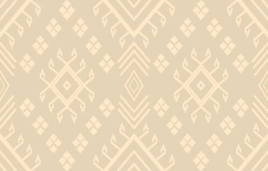 Geometrik etnik oryantal ikat kusursuz desenli renk doğulu. Aztek süsü izi. Arkaplan, perde, halı, duvar kağıdı, giysi, ambalaj, Batik, vektör illüstrasyonu için tasarım.