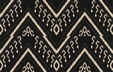Geometrik etnik oryantal ikat kusursuz desenli renk doğulu. Aztek süsü izi. Arkaplan, perde, halı, duvar kağıdı, giysi, ambalaj, Batik, vektör illüstrasyonu için tasarım.