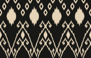 Geometrik etnik oryantal ikat kusursuz desenli renk doğulu. Aztek süsü izi. Arkaplan, perde, halı, duvar kağıdı, giysi, ambalaj, Batik, vektör illüstrasyonu için tasarım.