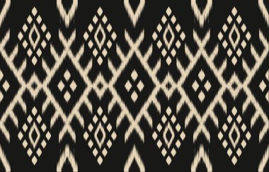 Geometrik etnik oryantal ikat kusursuz desenli renk doğulu. Aztek süsü izi. Arkaplan, perde, halı, duvar kağıdı, giysi, ambalaj, Batik, vektör illüstrasyonu için tasarım.