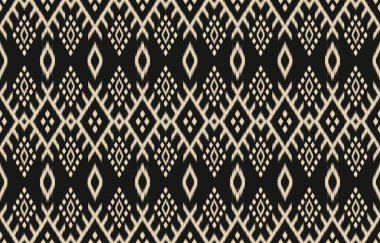 Geometrik etnik oryantal ikat kusursuz desenli renk doğulu. Aztek süsü izi. Arkaplan, perde, halı, duvar kağıdı, giysi, ambalaj, Batik, vektör illüstrasyonu için tasarım.