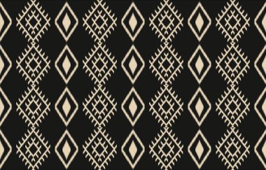 Geometrik etnik oryantal ikat kusursuz desenli renk doğulu. Aztek süsü izi. Arkaplan, perde, halı, duvar kağıdı, giysi, ambalaj, Batik, vektör illüstrasyonu için tasarım.