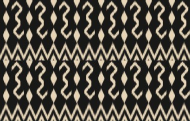 Geometrik etnik oryantal ikat kusursuz desenli renk doğulu. Aztek süsü izi. Arkaplan, perde, halı, duvar kağıdı, giysi, ambalaj, Batik, vektör illüstrasyonu için tasarım.