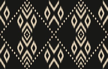 Geometrik etnik oryantal ikat kusursuz desenli renk doğulu. Aztek süsü izi. Arkaplan, perde, halı, duvar kağıdı, giysi, ambalaj, Batik, vektör illüstrasyonu için tasarım.