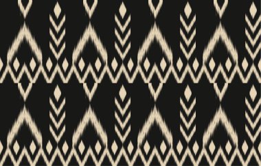 Geometrik etnik oryantal ikat kusursuz desenli renk doğulu. Aztek süsü izi. Arkaplan, perde, halı, duvar kağıdı, giysi, ambalaj, Batik, vektör illüstrasyonu için tasarım.