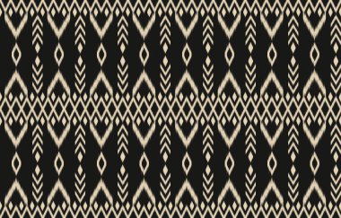 Geometrik etnik oryantal ikat kusursuz desenli renk doğulu. Aztek süsü izi. Arkaplan, perde, halı, duvar kağıdı, giysi, ambalaj, Batik, vektör illüstrasyonu için tasarım.