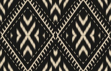 Geometrik etnik oryantal ikat kusursuz desenli renk doğulu. Aztek süsü izi. Arkaplan, perde, halı, duvar kağıdı, giysi, ambalaj, Batik, vektör illüstrasyonu için tasarım.