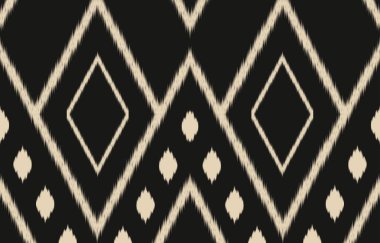 Geometrik etnik oryantal ikat kusursuz desenli renk doğulu. Aztek süsü izi. Arkaplan, perde, halı, duvar kağıdı, giysi, ambalaj, Batik, vektör illüstrasyonu için tasarım.