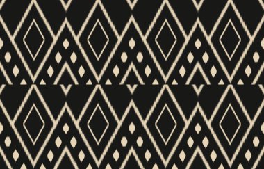Geometrik etnik oryantal ikat kusursuz desenli renk doğulu. Aztek süsü izi. Arkaplan, perde, halı, duvar kağıdı, giysi, ambalaj, Batik, vektör illüstrasyonu için tasarım.