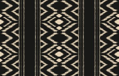 Geometrik etnik oryantal ikat kusursuz desenli renk doğulu. Aztek süsü izi. Arkaplan, perde, halı, duvar kağıdı, giysi, ambalaj, Batik, vektör illüstrasyonu için tasarım.