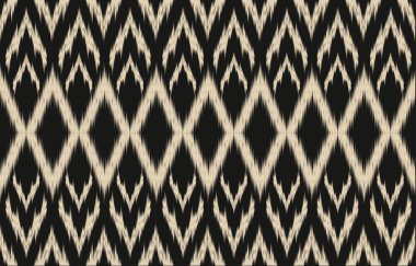 Geometrik etnik oryantal ikat kusursuz desenli renk doğulu. Aztek süsü izi. Arkaplan, perde, halı, duvar kağıdı, giysi, ambalaj, Batik, vektör illüstrasyonu için tasarım.