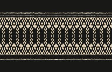 Geometrik etnik oryantal ikat kusursuz desenli renk doğulu. Aztek süsü izi. Arkaplan, perde, halı, duvar kağıdı, giysi, ambalaj, Batik, vektör illüstrasyonu için tasarım.