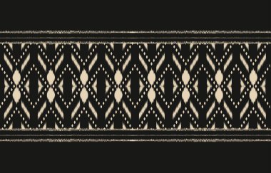 Geometrik etnik oryantal ikat kusursuz desenli renk doğulu. Aztek süsü izi. Arkaplan, perde, halı, duvar kağıdı, giysi, ambalaj, Batik, vektör illüstrasyonu için tasarım.