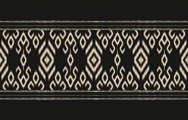 Geometrik etnik oryantal ikat kusursuz desenli renk doğulu. Aztek süsü izi. Arkaplan, perde, halı, duvar kağıdı, giysi, ambalaj, Batik, vektör illüstrasyonu için tasarım.