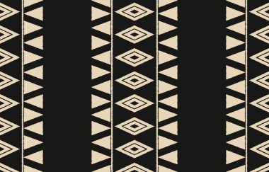 Geometrik etnik oryantal ikat kusursuz desenli renk doğulu. Aztek süsü izi. Arkaplan, perde, halı, duvar kağıdı, giysi, ambalaj, Batik, vektör illüstrasyonu için tasarım.